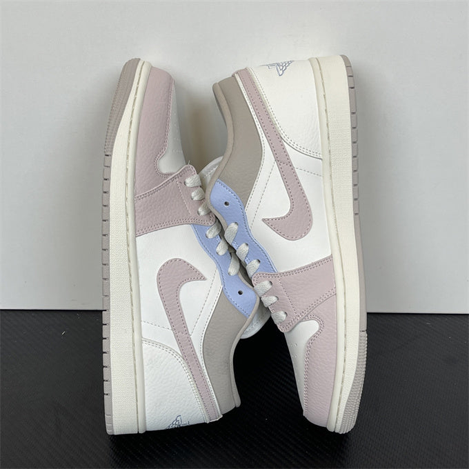 air jordan 1 low pastel colorblock casual sneakers
